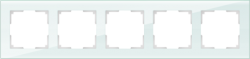 Рамка на 5 постов натуральное стекло Werkel WL01-Frame-05 Favorit