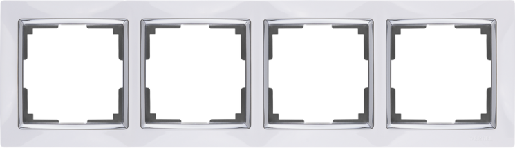 Рамка на 4 поста белый Werkel W0041901 (WL03-Frame-04-white Snabb)