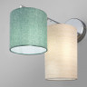 Настенный светильник с тканевым абажуром Eurosvet 60151/2 хром Pastel