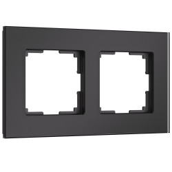 Рамка на 2 поста Senso (черный, стекло soft-touch) Werkel W0023108