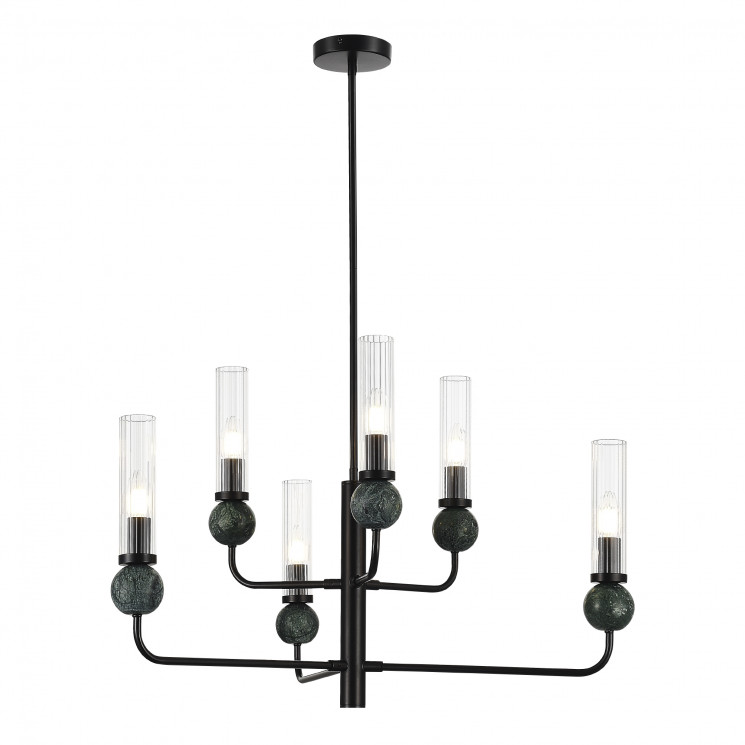 Светильник подвесной ST Luce черный/прозрачный E14 6*40W          SL1244.403.06