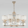 Подвесная люстра Eurosvet 10129/8 золото/прозрачный хрусталь Strotskis Smart (10099/8) Zaffiro