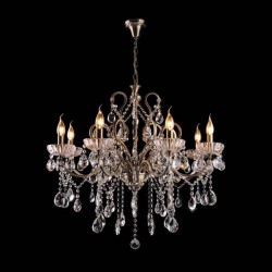 Люстра Eurosvet 3108/8 античная бронза/прозрачный хрусталь Strotskis