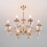 Подвесной светильник  Eurosvet Favola 10102/8 античная бронза/прозрачный хрусталь Strotskis