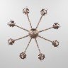 Подвесной светильник  Eurosvet Favola 10102/8 античная бронза/прозрачный хрусталь Strotskis