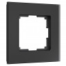Рамка на 1 пост Senso (черный, стекло soft-touch) Werkel W0013108