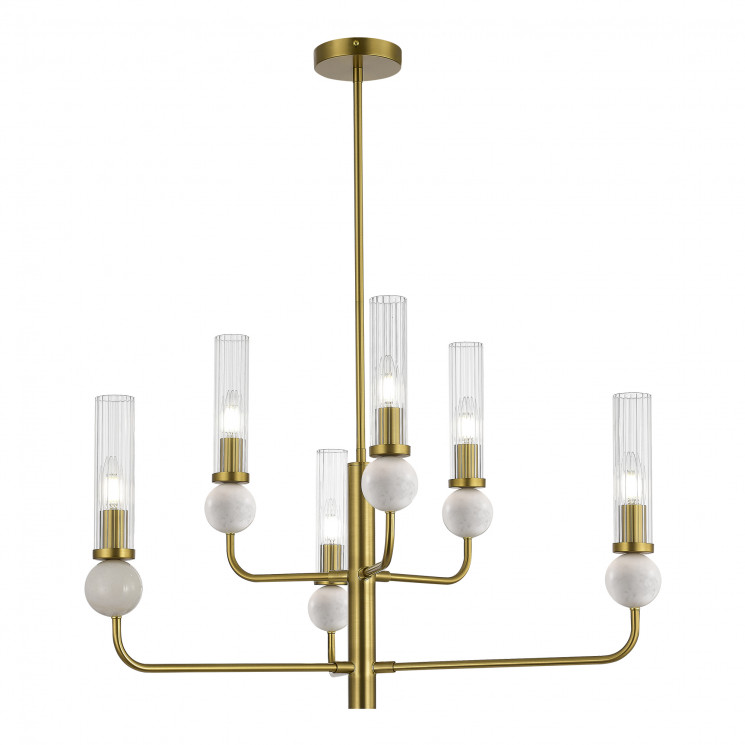 Светильник подвесной ST Luce латунь/прозрачный E14 6*40W          SL1244.303.06