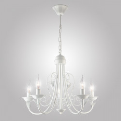 Подвесная люстра Eurosvet 60050/5 глянцевый белый Afina