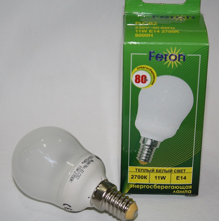 Лампа "Feron" ELC82 шарик 11W E14 2700K