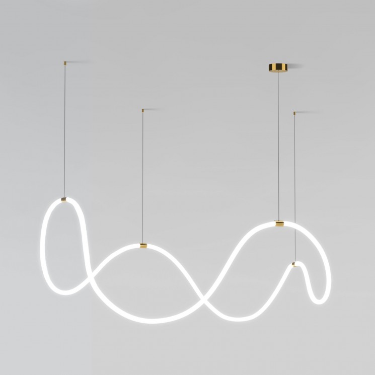 Подвесной светильник Eurosvet 90288/1 латунь D90см 3300; 4200; 6500 К 65Вт