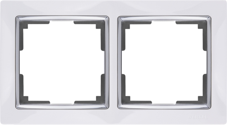 Рамка на 2 поста белый Werkel W0021901 (WL03-Frame-02-white Snabb)