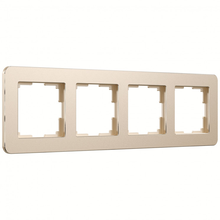 Рамка на 4 поста Platinum шампань W0042611 Werkel