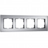 Рамка на 4 поста Senso (серебряный, стекло soft-touch) Werkel W0043106