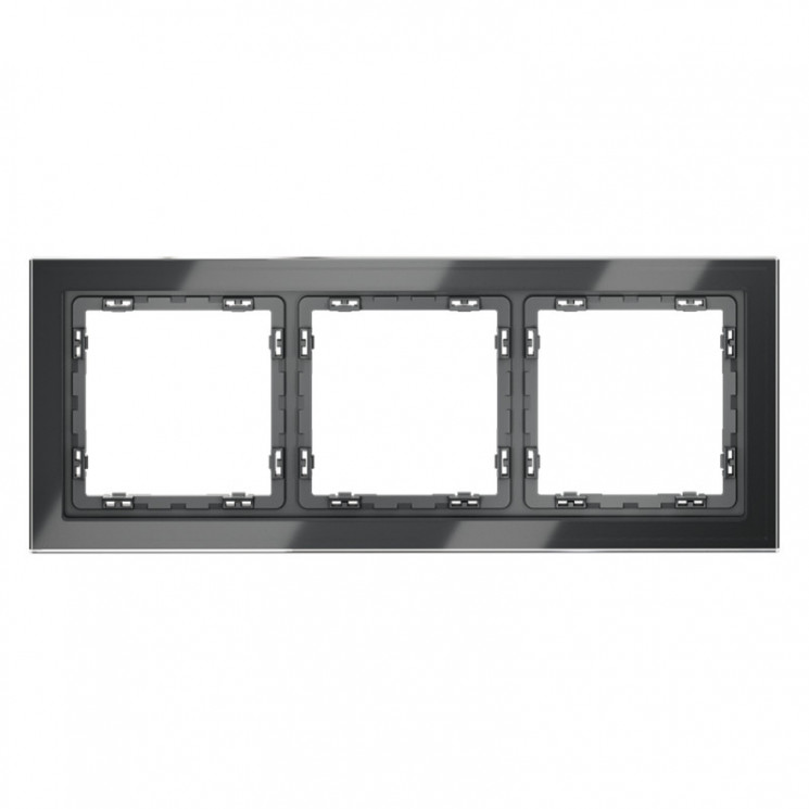 Рамка 3 поста VOLTUM VLS110307 графит