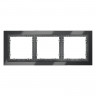 Рамка 3 поста VOLTUM VLS110307 графит