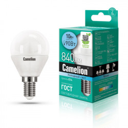 Лампа светодиодная Camelion LED10-G45/845/E14