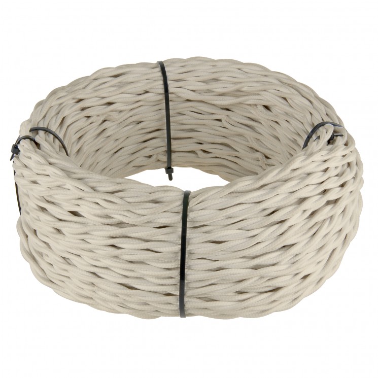 Ретро кабель витой  2х2,5  песочный Werkel W6452646