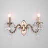 Настенный светильник  Eurosvet Favola 10102/2 античная бронза/прозрачный хрусталь Strotskis