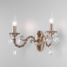 Настенный светильник  Eurosvet Favola 10102/2 античная бронза/прозрачный хрусталь Strotskis