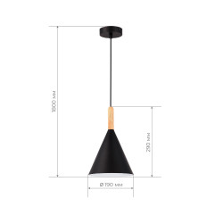 Светильник подвесной EVOLUCE Черный/Черный E27 1*40W           SLE1255-403-01