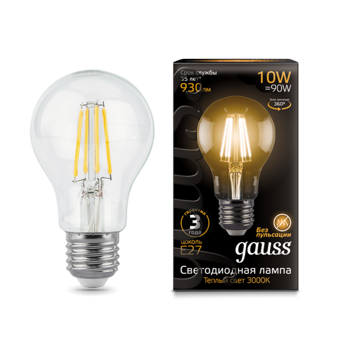 Лампа светодиодная Gauss Filament 102802110