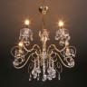 Подвесная люстра с хрусталем Eurosvet Ravenna 10104/5 античная бронза/прозрачный хрусталь Strotskis