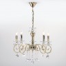 Подвесная люстра с хрусталем Eurosvet Ravenna 10104/5 античная бронза/прозрачный хрусталь Strotskis