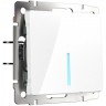 Выключатель одноклавишный с подсветкой белый Werkel W1110101 (WL01-SW-1G-LED)