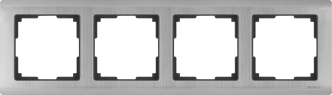 Рамка на 4 поста глянцевый никель Werkel W0041602 (WL02-Frame-04 Metallic)