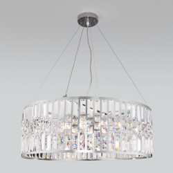 Подвесная люстра Eurosvet 10116/8 хром/прозрачный хрусталь Strotskis Lory