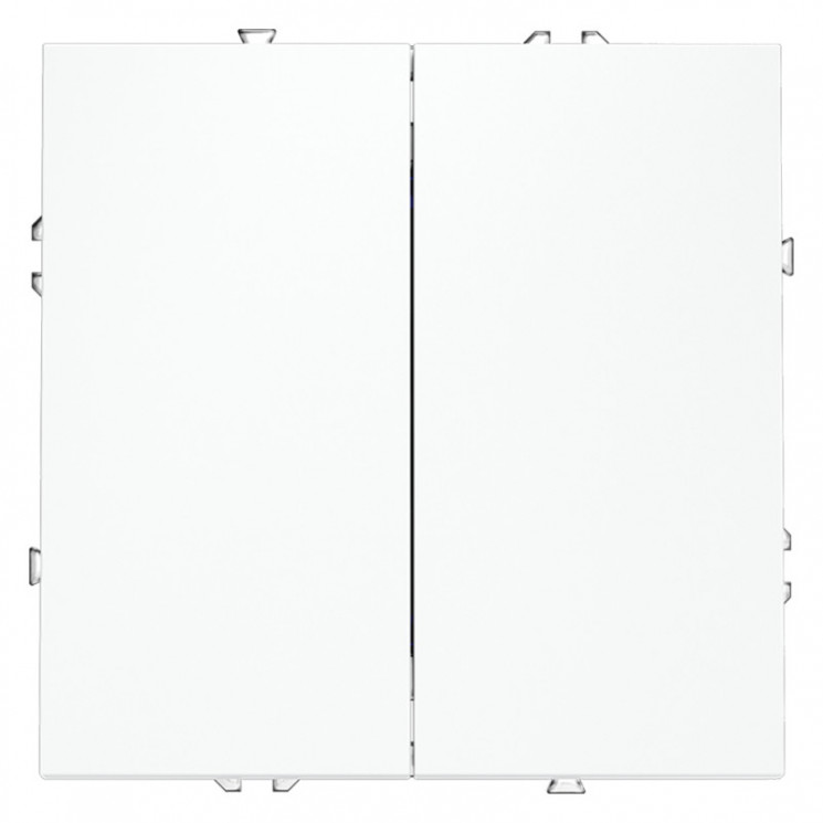 Выключатель двухклавишный VOLTUM VLS020602 белый матовый