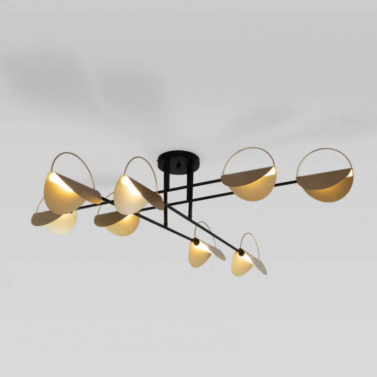 Потолочный светильник Eurosvet 70148/8 черный/золото Grazia