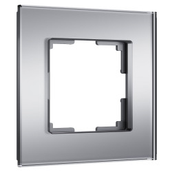 Рамка на 1 пост Senso (серебряный, стекло soft-touch) Werkel W0013106
