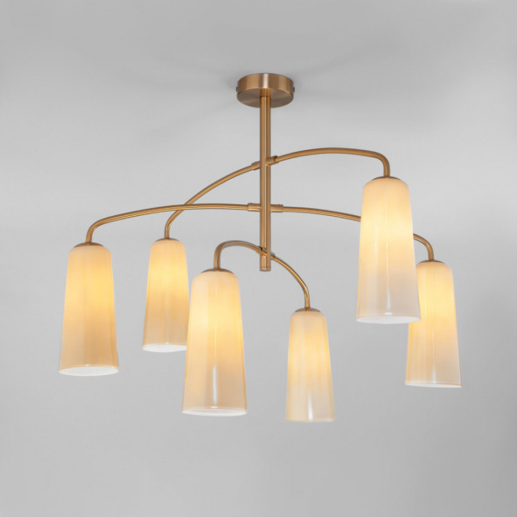 Люстра на штанге Eurosvet 70137/6 латунь Omber