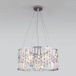 Подвесная люстра Eurosvet 10116/5 хром/прозрачный хрусталь Strotskis Lory
