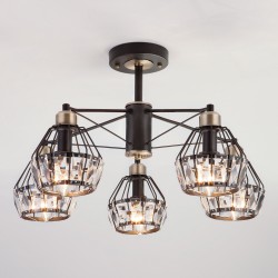 Потолочный светильник Eurosvet 70075/5 черный Lord