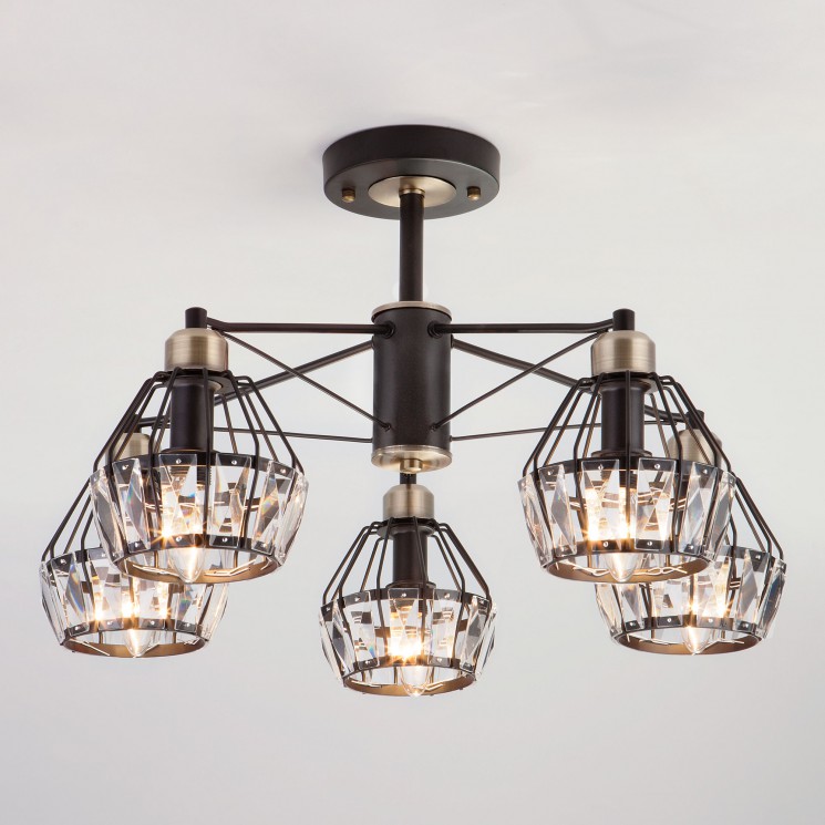 Потолочный светильник Eurosvet 70075/5 черный Lord