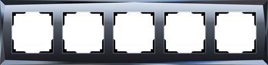 Рамка на 5 постов  черный Werkel W0051208 (WL08-Frame-05 Diamant)