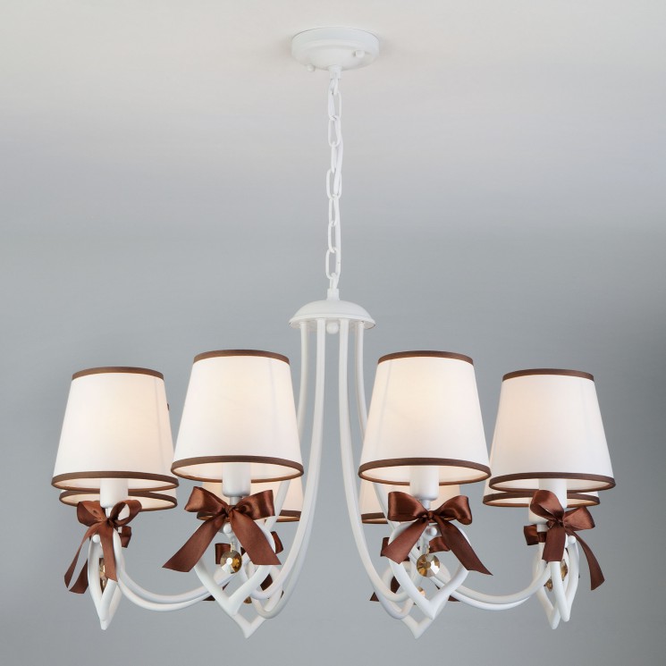 Подвесной светильник  Eurosvet Terry 60066/8 белый/коричневый