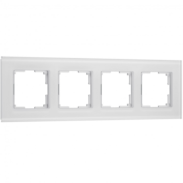 Рамка на 4 поста Senso (белый, стекло soft-touch) Werkel W0043101