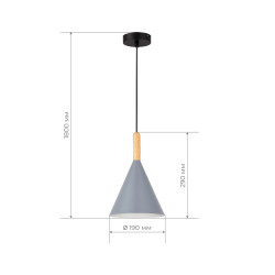 Светильник подвесной EVOLUCE Черный/Серый E27 1*40W           SLE1255-423-01