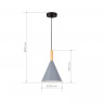 Светильник подвесной EVOLUCE Черный/Серый E27 1*40W           SLE1255-423-01