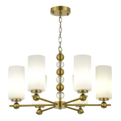 Светильник подвесной ST Luce латунь/белый E27 6*40W          SL2003.303.06