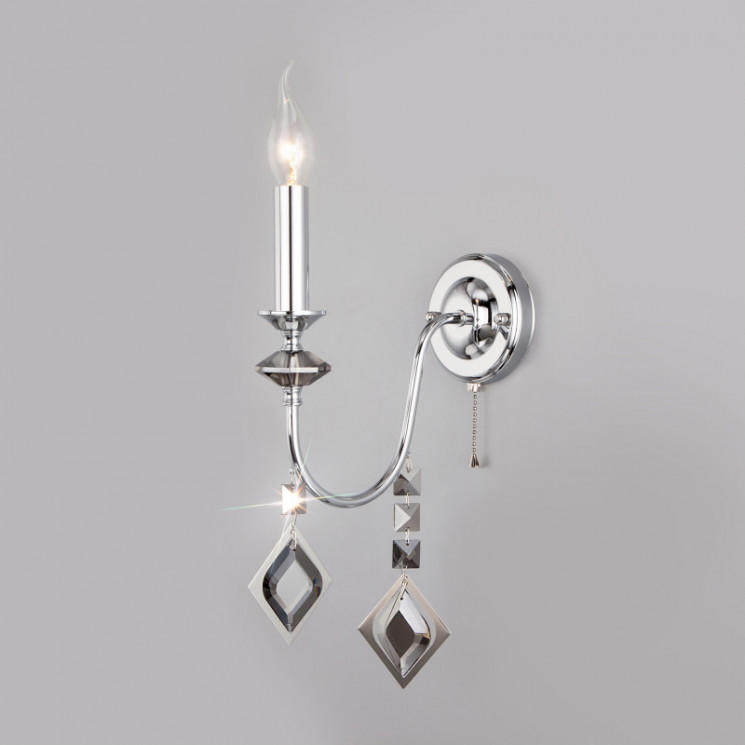 Бра Eurosvet 10120/1 хром/дымчатый хрусталь Strotskis (10110/1) Telao