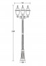 Уличный фонарный столб YAOHUALUX 91109fLB Bl FARO-FROST L