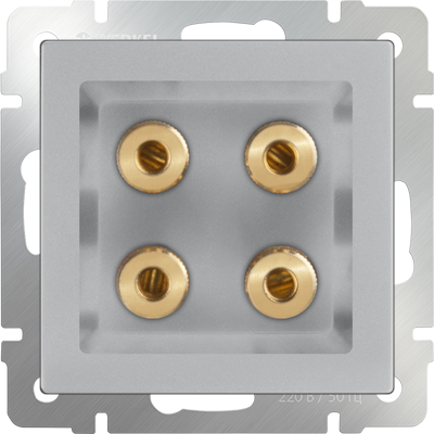Акустическая розетка Werkel W1185006 WL06-AUDIOx4 серебряная