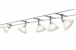 Светильник струнный Paulmann 97018 5X20W G4 12V ХРОМ/САТИН