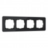 Рамка на 4 поста Elite (черный, стекло) W0042448 Werkel