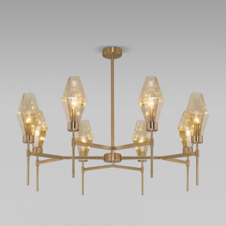 Люстра на штанге Eurosvet 60143/8 латунь Prism