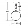 Подвесной уличный светильник YAOHUALUX 88205S Bl GLOBO S